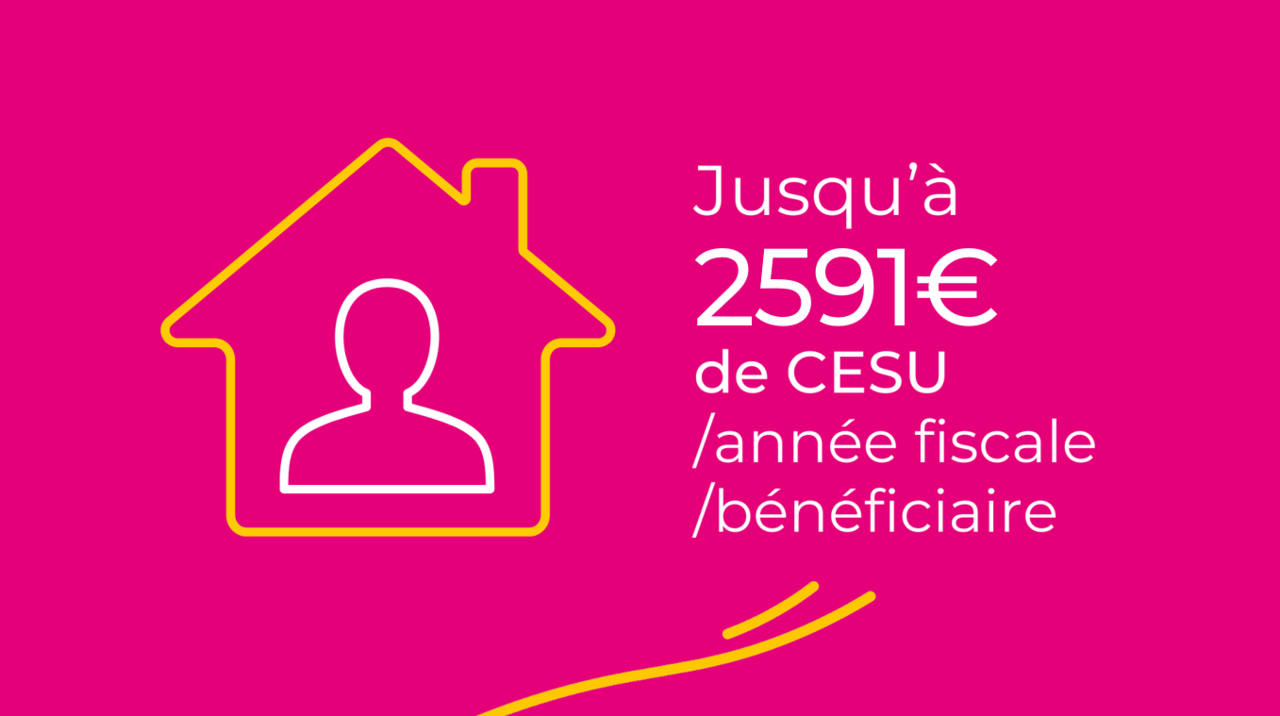 Jusqu'à 2540€ de CESU / année fiscale / bénéficiaire